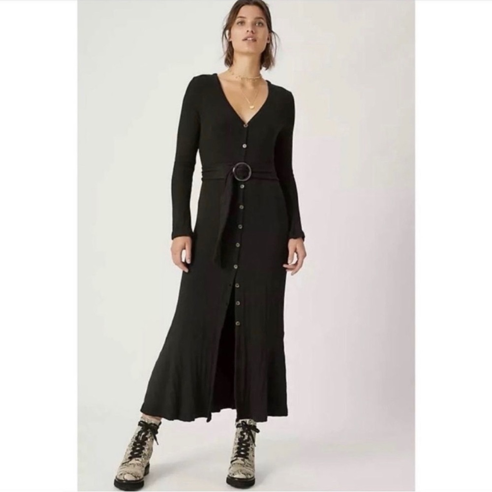 Anthropologie Elsa Dress, Black, XL